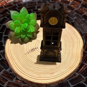 Vintage die cast pencil sharpener miniature grandfather clock figurine